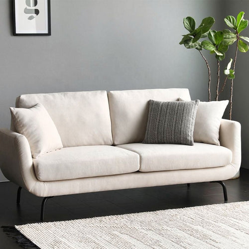 Elegant 2-seter sofa med buede detaljer